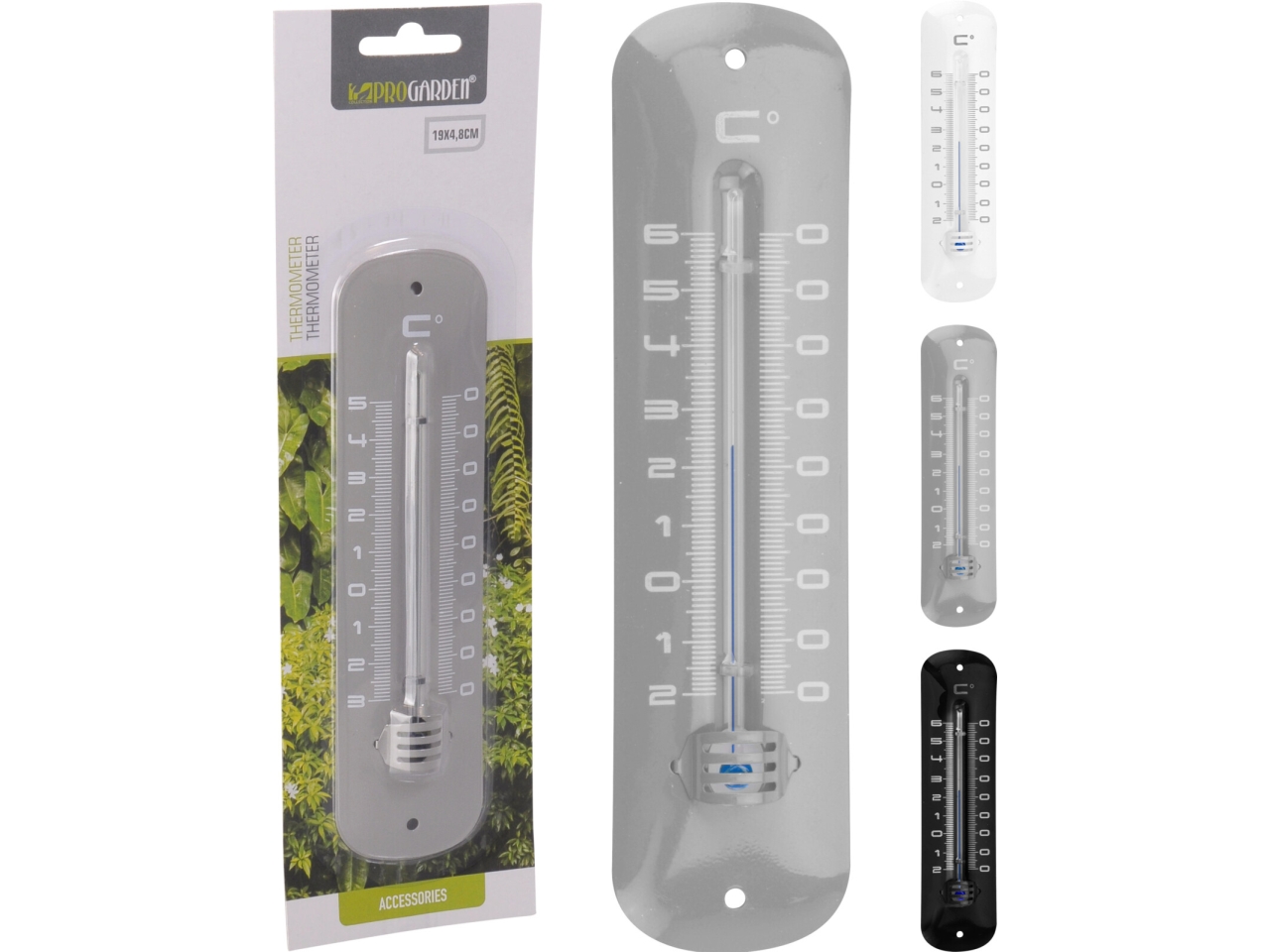 TERMOMETRO IN METALLO 19X4,8CM 3 ASS. 836010840