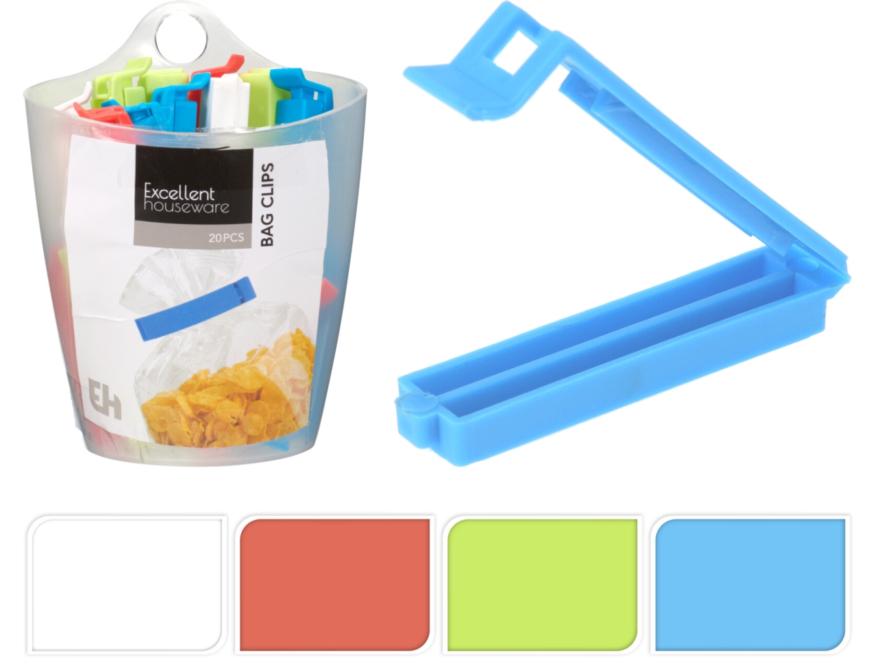 SET 20 CLIP PER SACCHETTI 2 MISURE ASS. 836314080