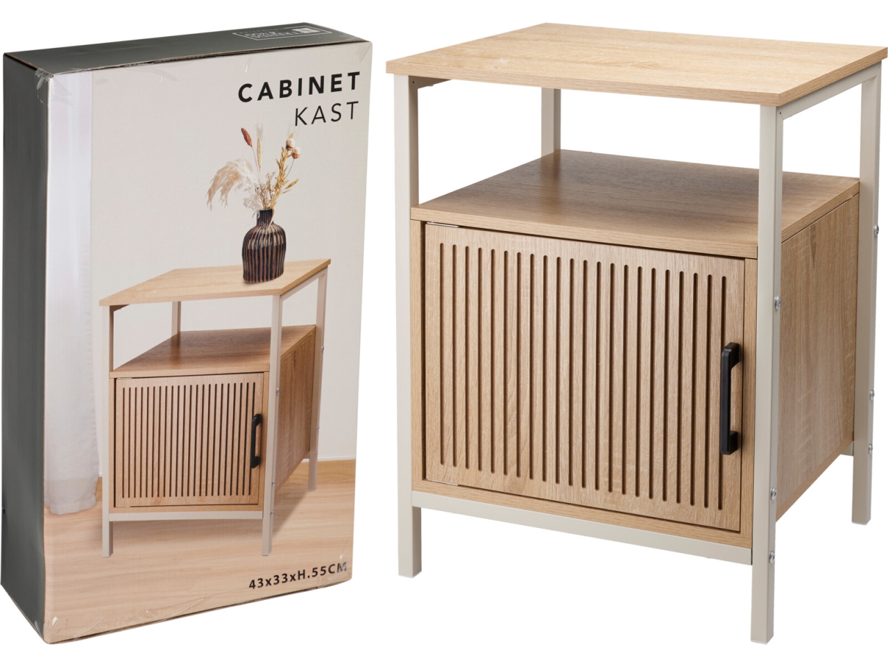 MOBILE IN MDF 43X33X55CM BIANCO SPORCO NB1510620