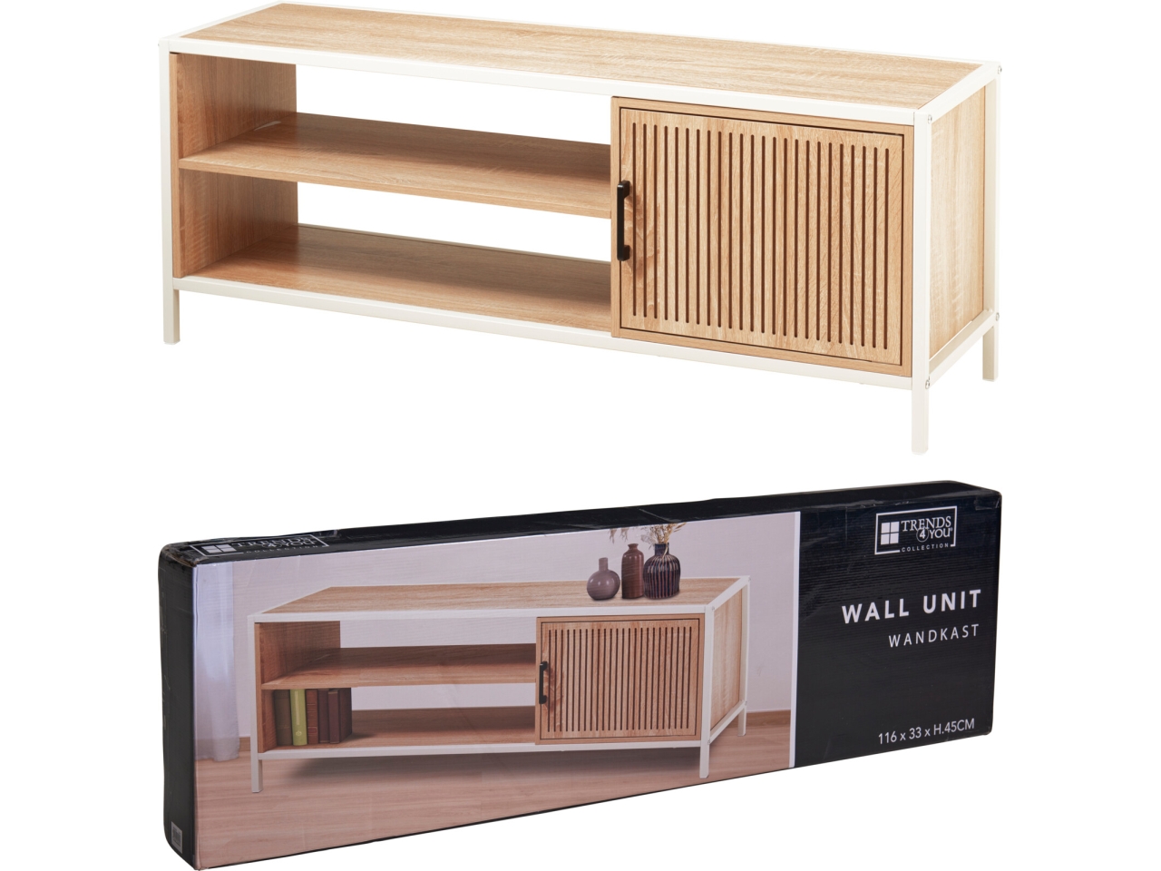 MOBILETTO MDF 116X33X45CM BIANCO SPORCO NB1510640