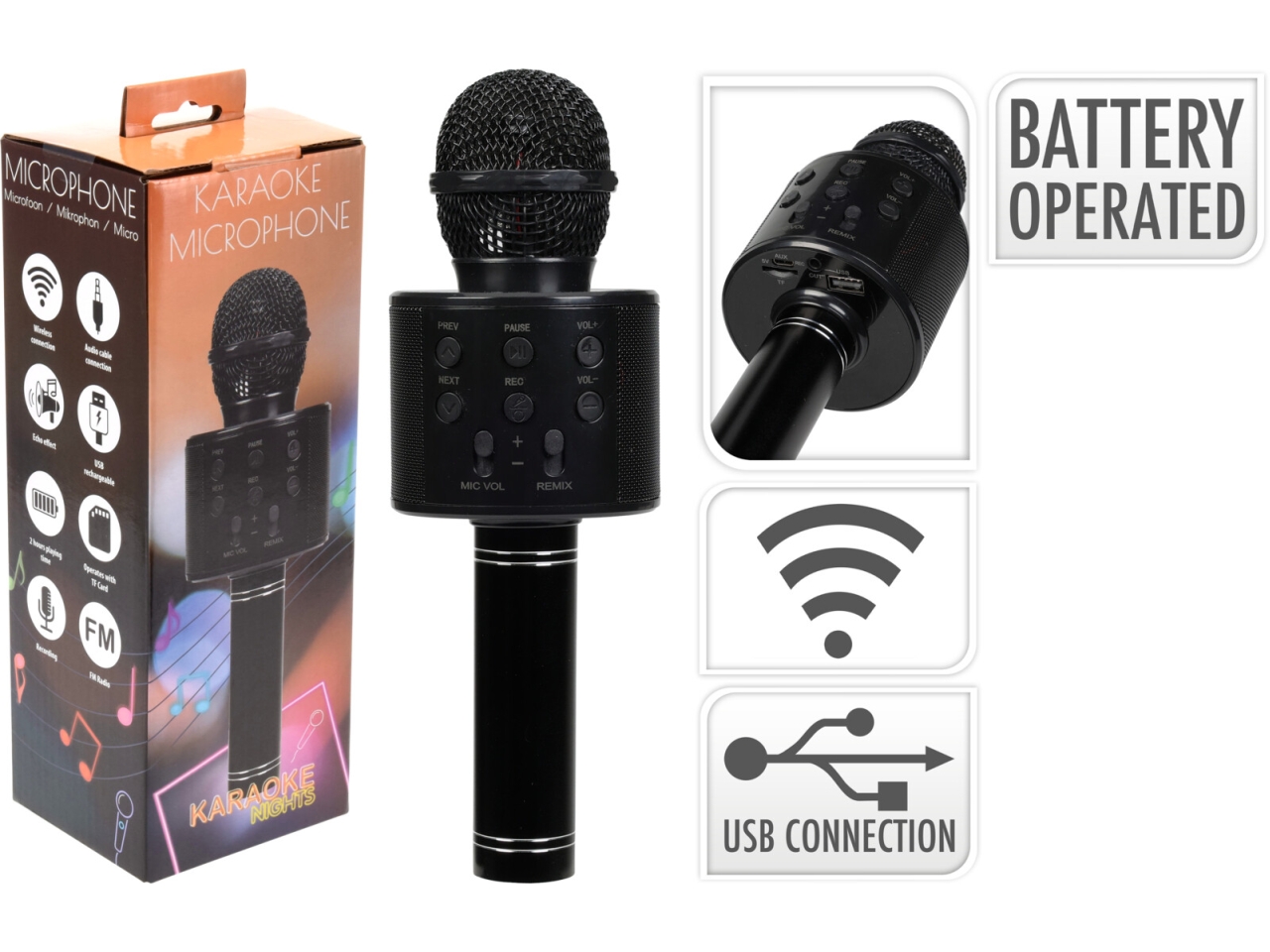 MICROFONO IN ABS 75X75X225MM NERO 109500140 MICROFONO IN ABS 75X75X225MM NERO 109500140