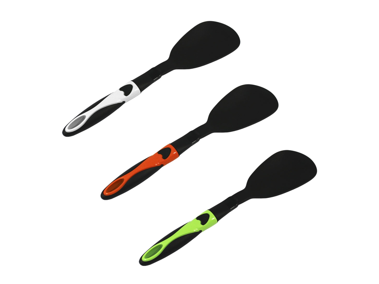 CUCCHIAIO RISO NERO C/MANICO IN COL. ASS. 90122198