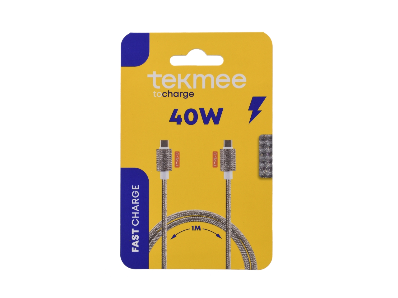 TEKMEE CAVO SHINY40W 1MT TYPE-C A TYPEC 40430340