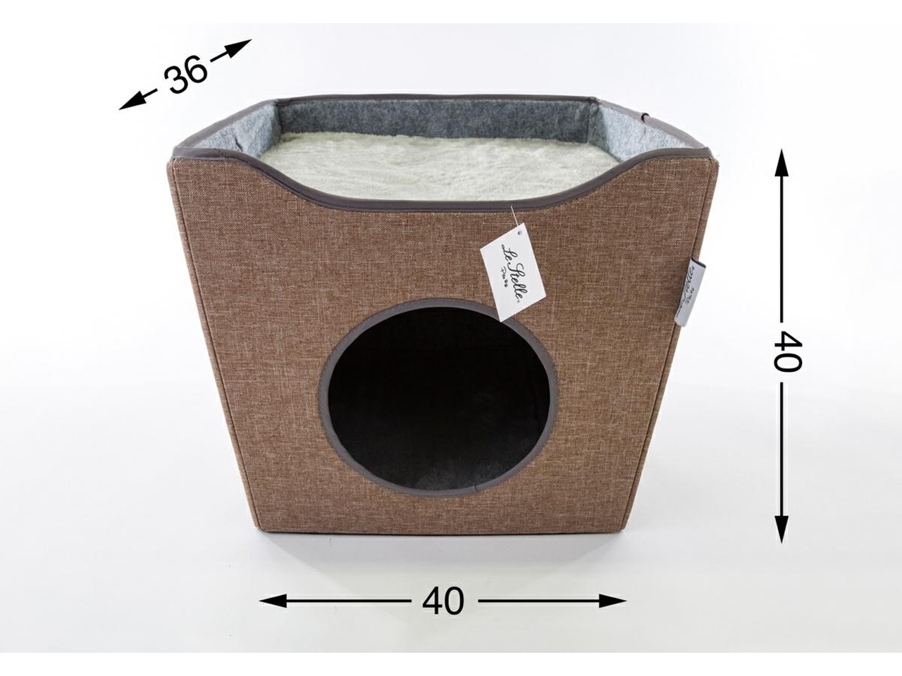 CUCCIA PIEGHEVOLE 40x40xh.36CM COL. MARRONE 80013