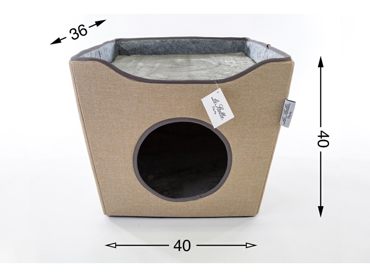 CUCCIA PIEGHEVOLE 40x40xh.36CM COLORE BEIGE 80012