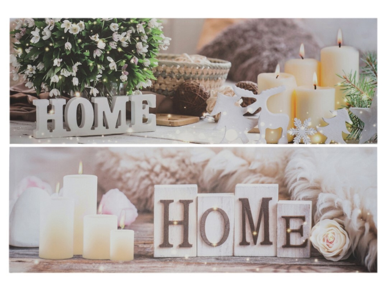 QUADRO HOME CANDLES 30X90X2,5CM IN 2 ASSORTIMENTI