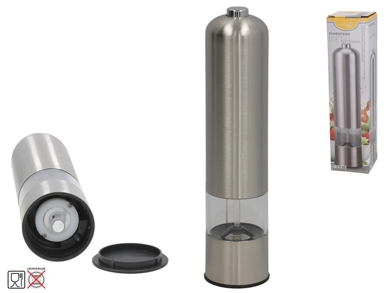 MACINA PEPE ELETTRICO IN METALLO 22,5X5,3X5,3CM