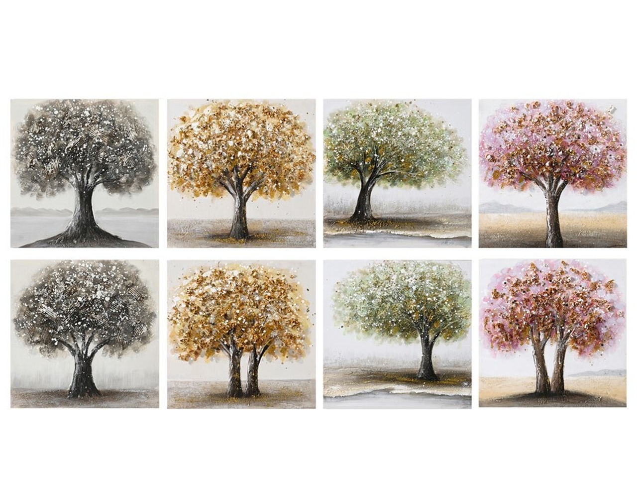 QUADRO DIPINTO A MANO 40X40CM IN 8 ASSORTIMENTI