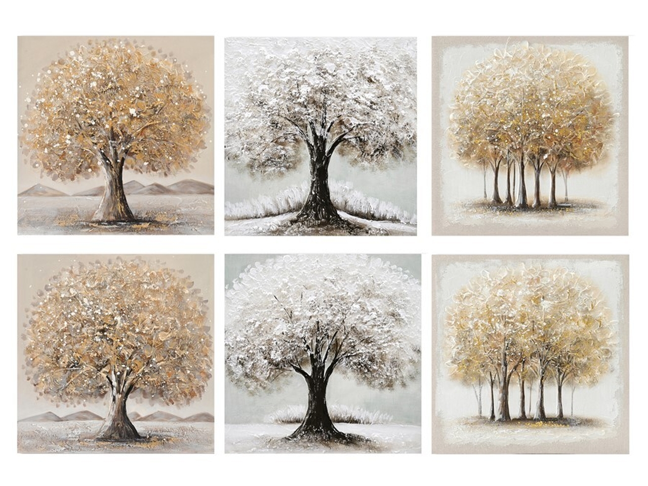 QUADRO DIPINTO A MANO 60X60CM IN 6 ASSORTIMENTI