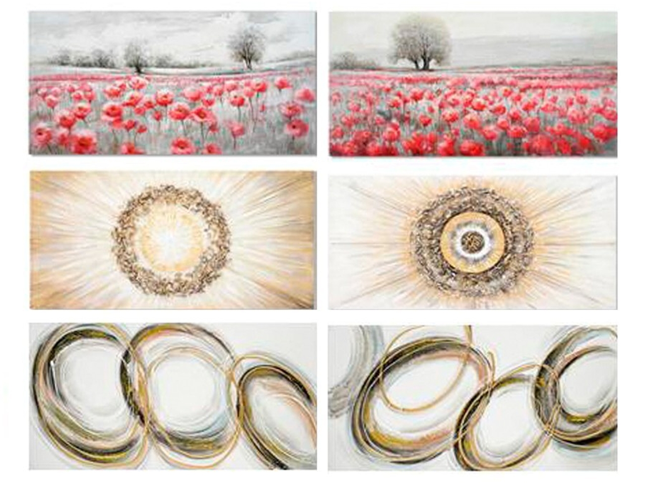 QUADRO DIPINTO A MANO MIJAS 60X120X3CM IN 6 ASS.