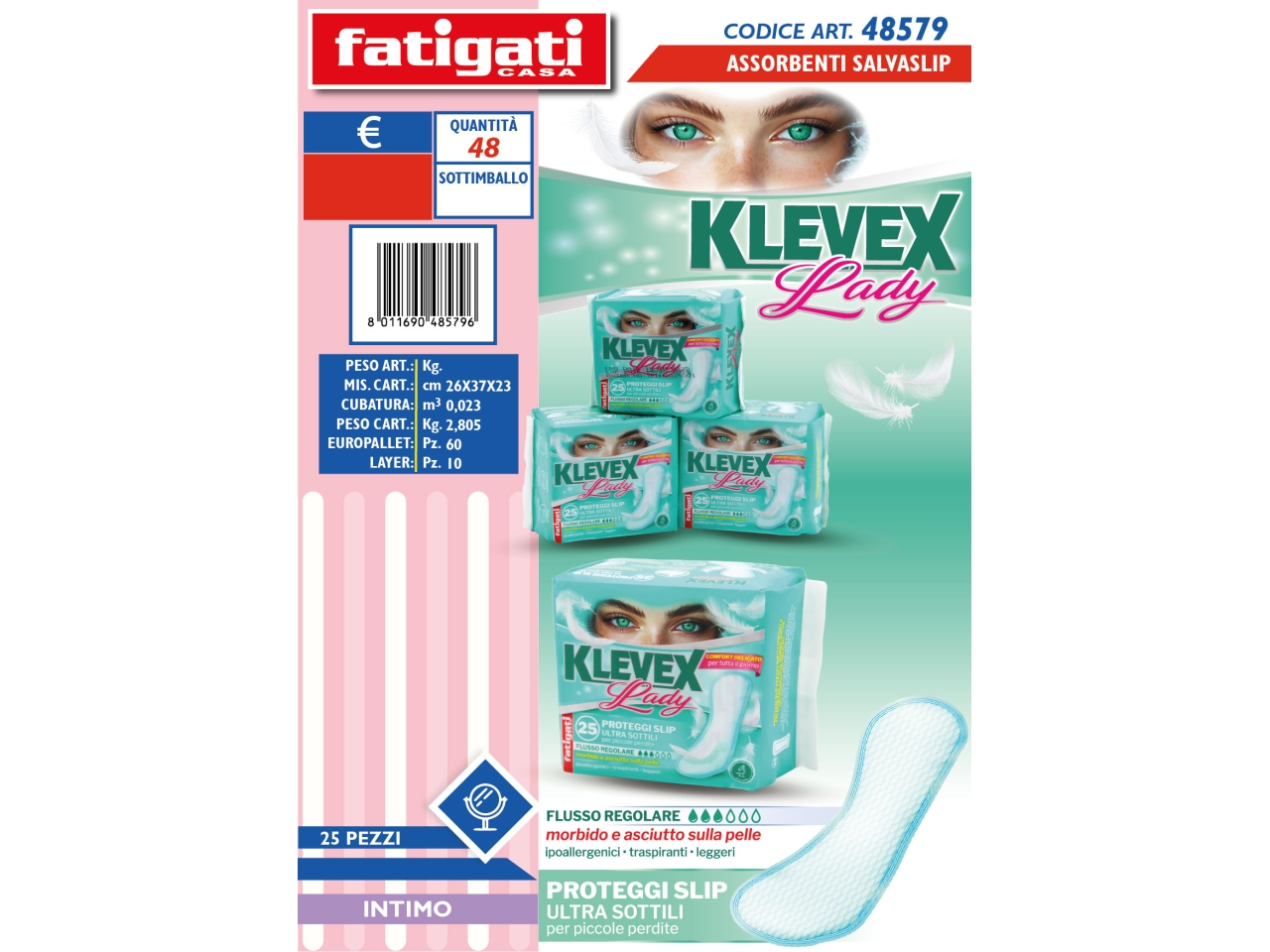 ASSORBENTI SALVASLIP 25PZ KLEVEXLAD 48579