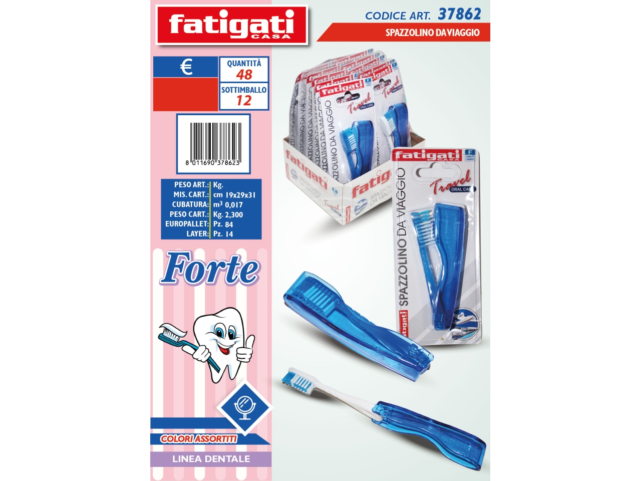 SPAZZOLINO PER DENTI DA VIAGGIO FORTE 37862