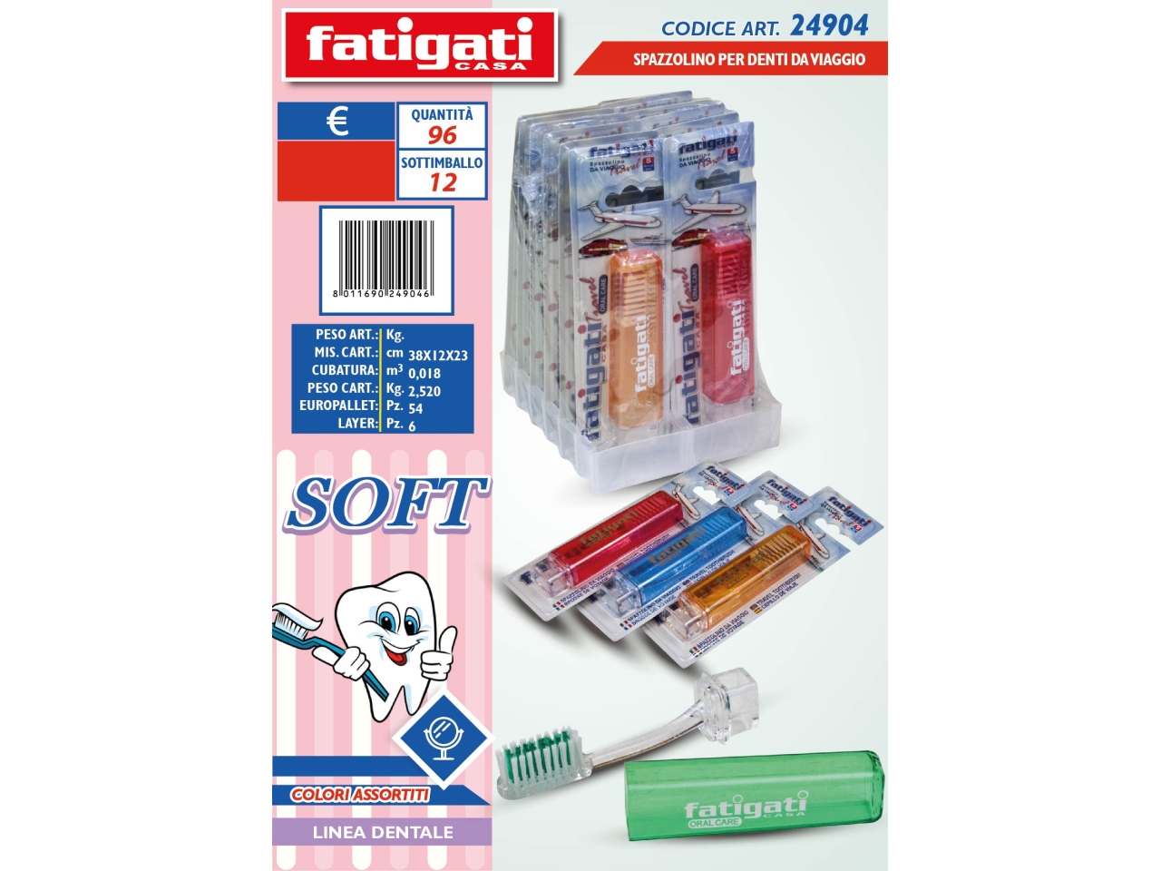 SPAZZOLINO PER DENTI DA VIAGGIO SOFT 24904