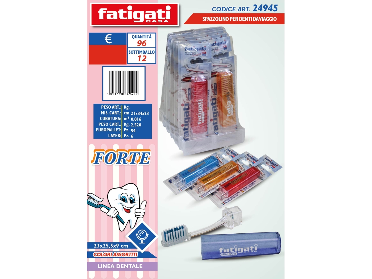 SPAZZOLINO PER DENTI DA VIAGGIO FORTE 24945