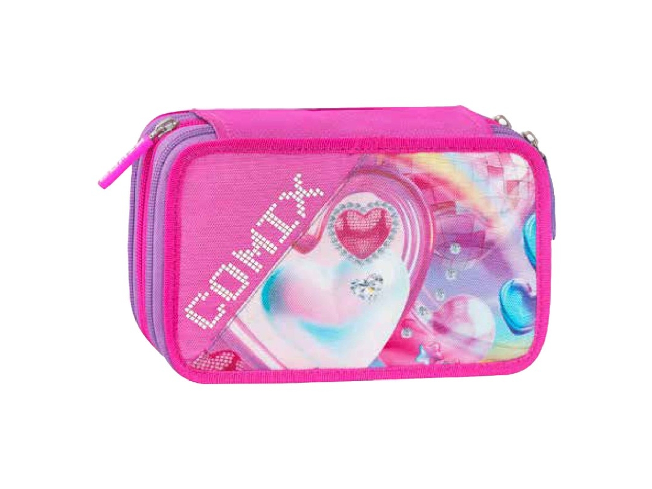 COMIX ASTUCCIO3ZIP ULTRA BRIGHT HEARTS GIRL75685GI