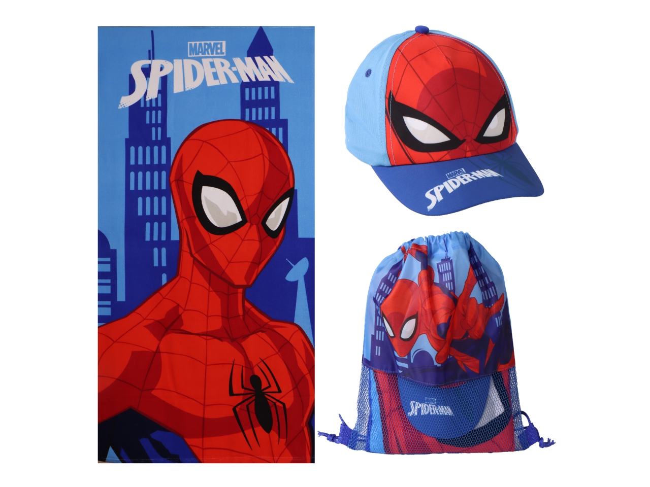 SPIDERMAN ASCIUGAMANI + CAPPELLO + BAG 2200010826 SPIDERMAN ASCIUGAMANI + CAPPELLO + BAG 2200010826