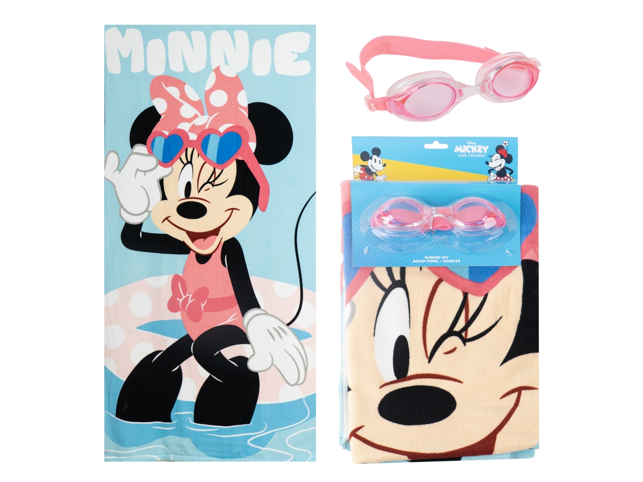 MINNIE ASCIUGAMANI+OCCHIALINI DA NUOTO 2200010832 MINNIE ASCIUGAMANI+OCCHIALINI DA NUOTO 2200010832