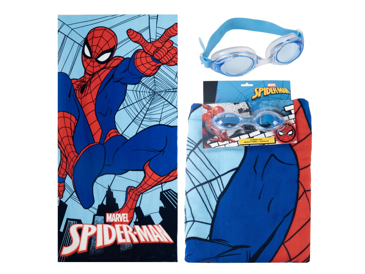 SPIDERMAN ASCIUGAMANI+OCCHIALINI NUOTO 2200010831 SPIDERMAN ASCIUGAMANI+OCCHIALINI NUOTO 2200010831