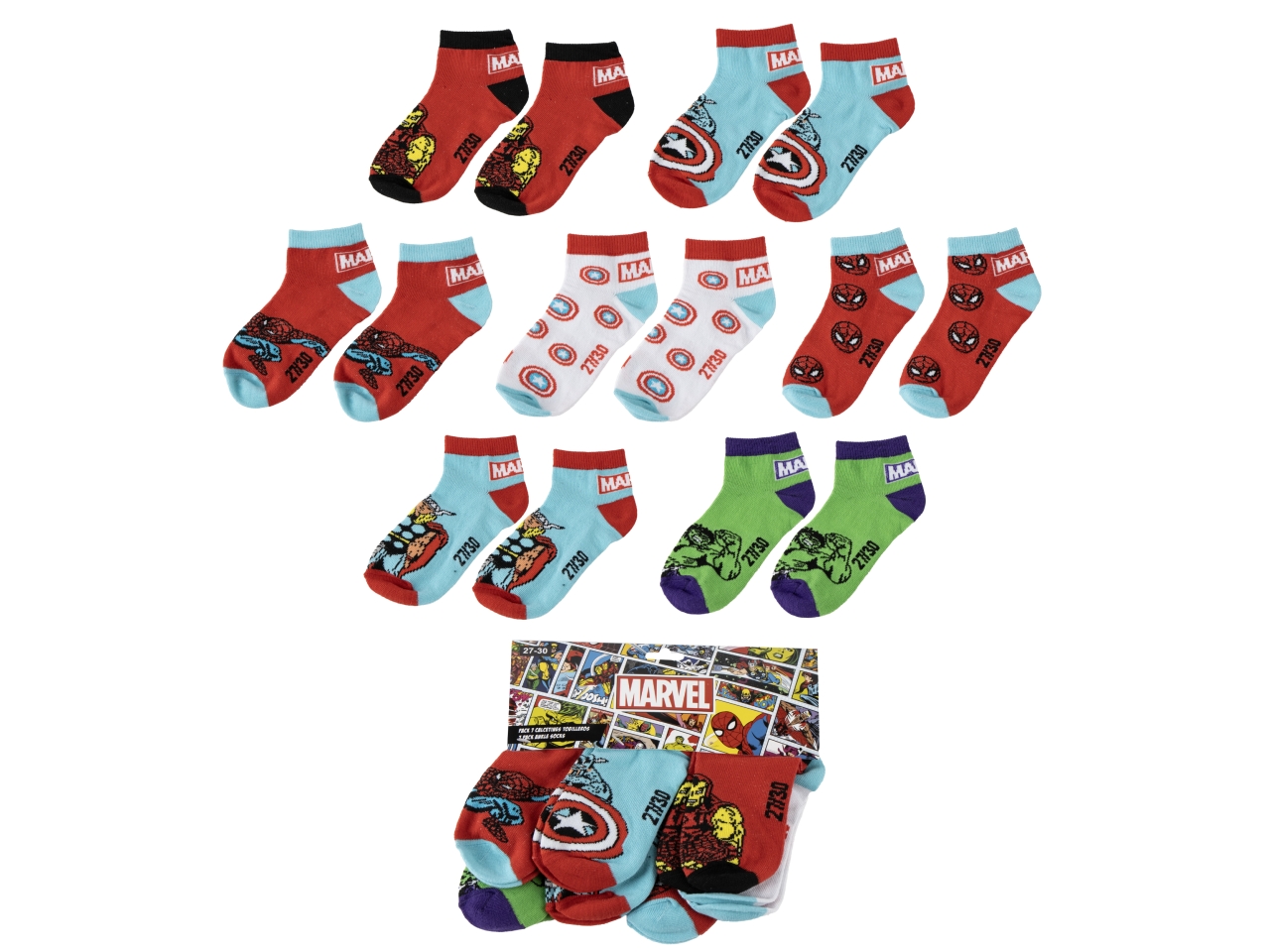 MARVEL CALZINI ALLA CAVIGLIA TG27/30 2900003306 27