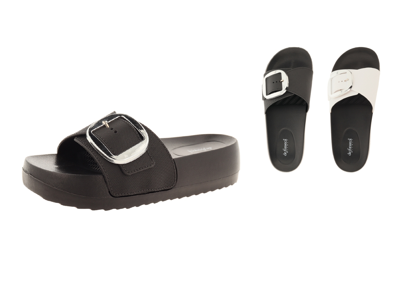 CIABATTA DONNA VASTO TG.36/41 BIAN./NERO WC49-A6G7
