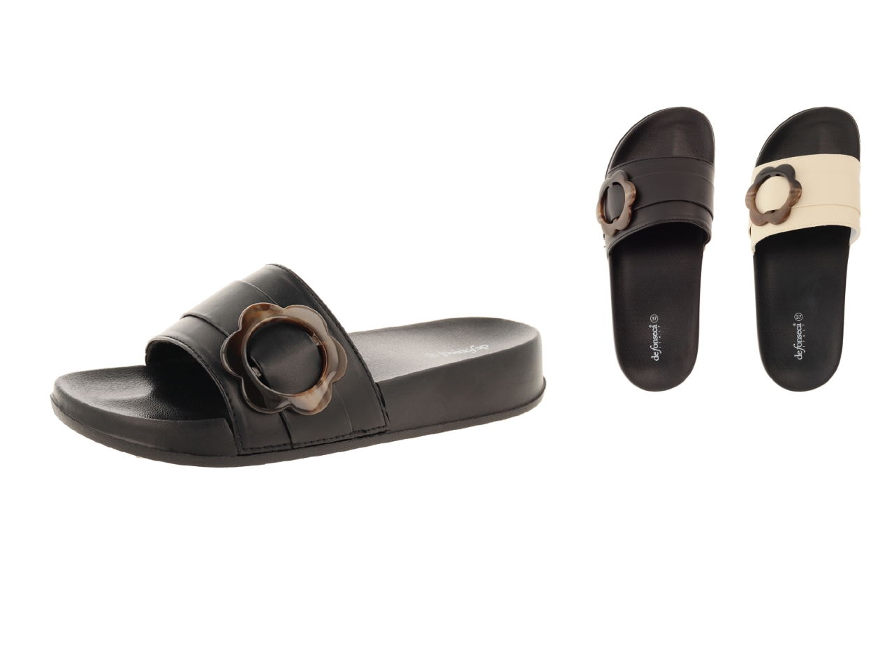 CIABATTA DONNA VASTO TG.36/41 BEIGE/NERO WC44-A7I8