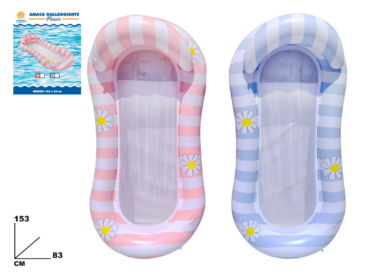 AMACA GALLEGGIANTE FLOWER 153X83CM ASS. AMACA GALLEGGIANTE FLOWER 153X83CM ASS.