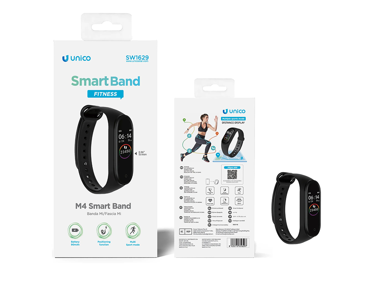 BRACCIALETTO INTELLIGENTE BLUETOOTH FITPRO NERO