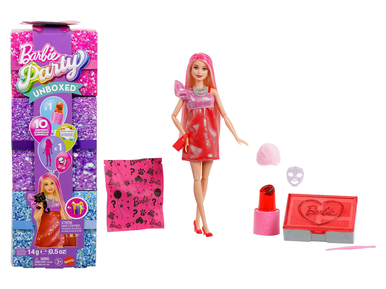 BARBIE PARTY SURPRISE ROSSA BRILLANTE JFY68