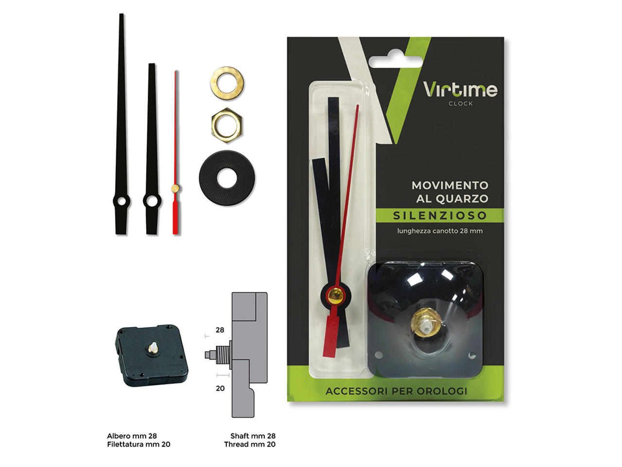 MECCANISMO OROLOGIO 28ACCES.+3LANCETTE 0104/28