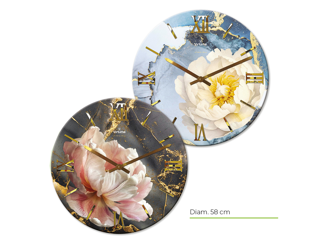 OROLOGIO DA PARETE FLOWER D.58CM ASS. 1162/02