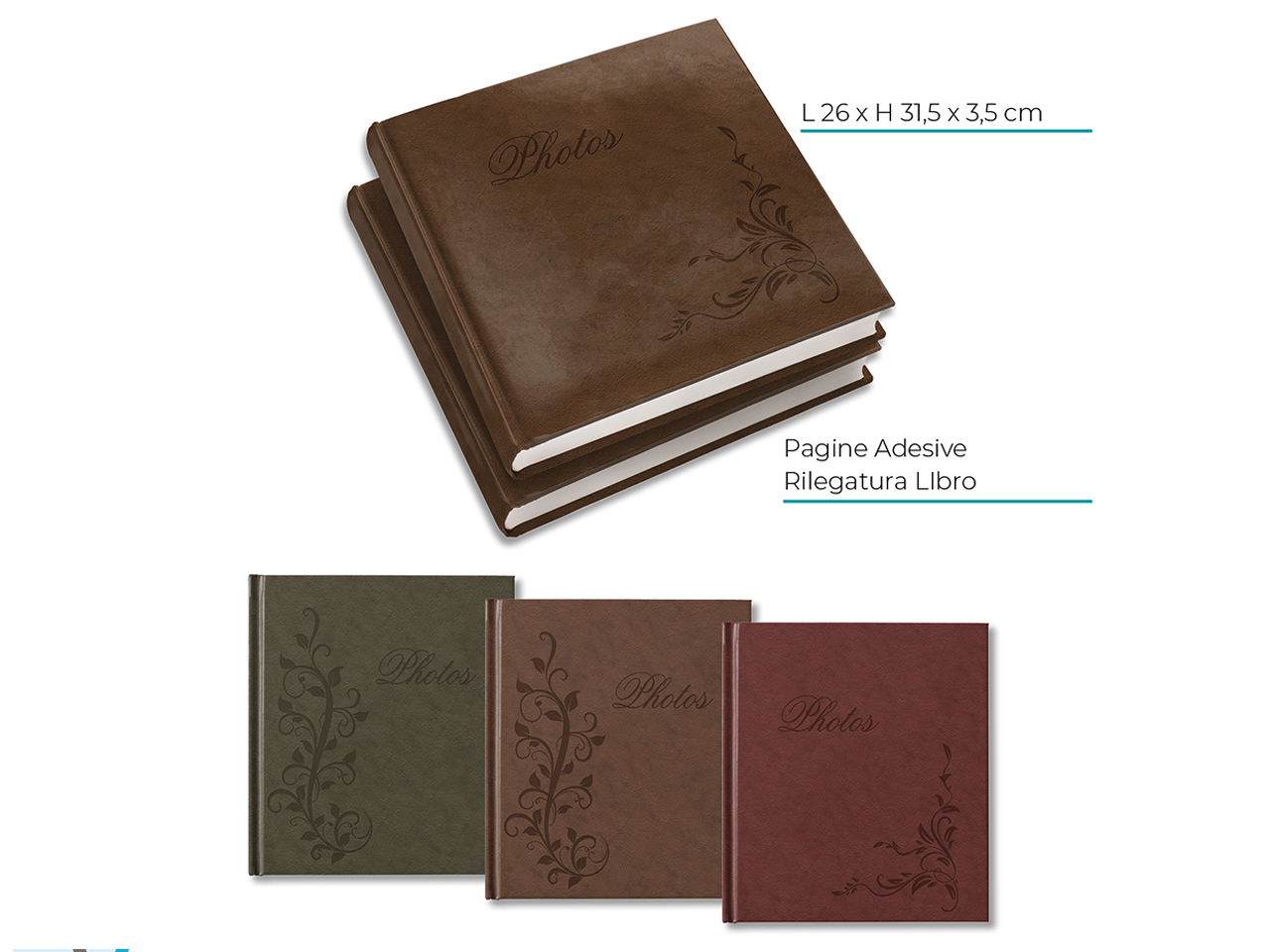 ALBUM P.FOTO LEATHER26X30,5CM 20PAG.ADES.S36206/02