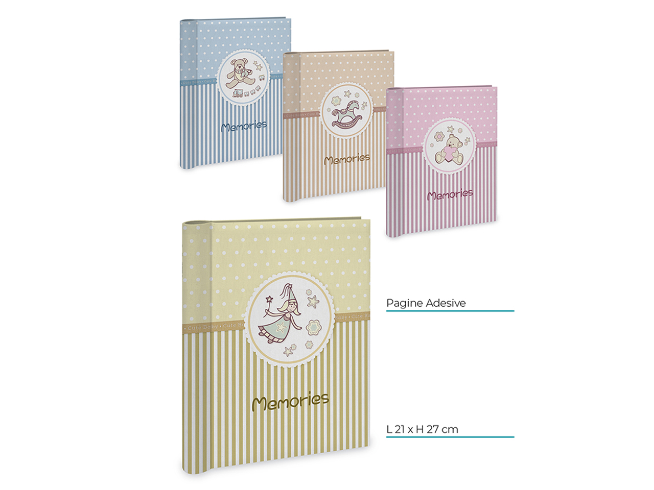 ALBUM P.FOTO BABY 21X27CM 20PAG.ADES ASS.S36208/99