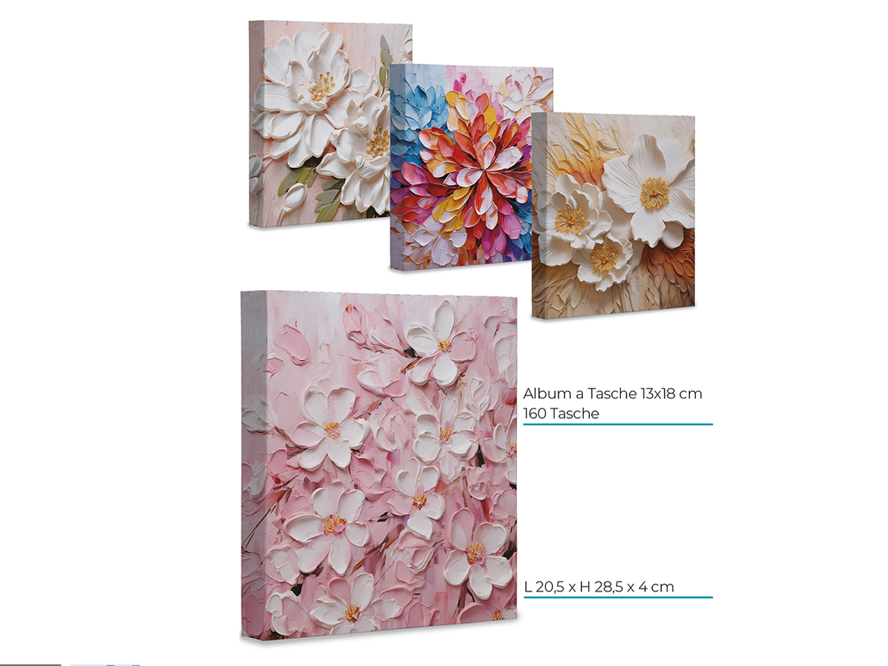 ALBUM P.FOTO FLOWERS13X18CM 160TASCHE S36209/100