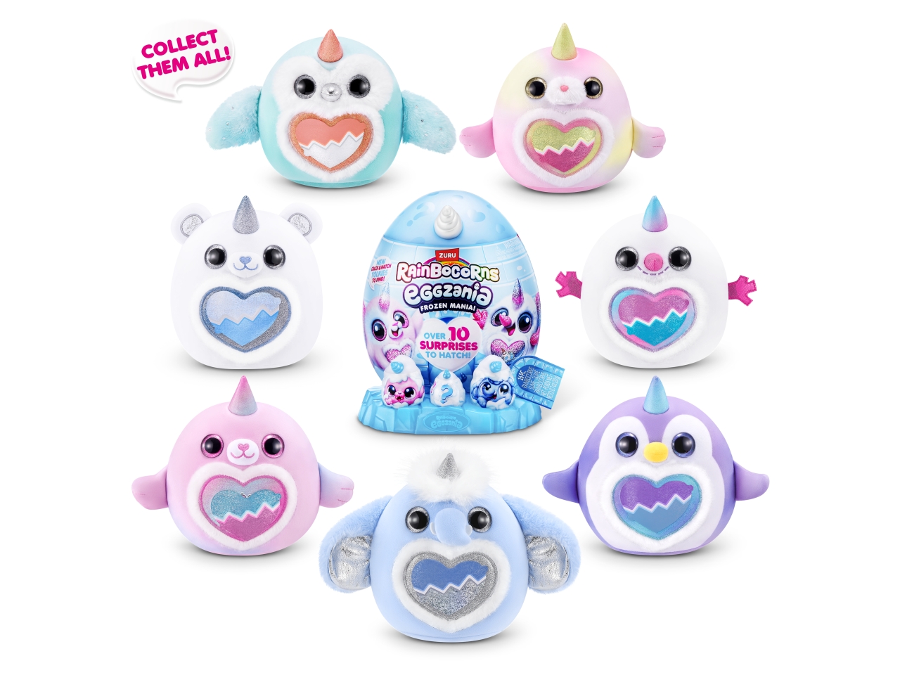 PELUCHE RAINBOCORNS EGGZANIA FROZEN MANIA 92119
