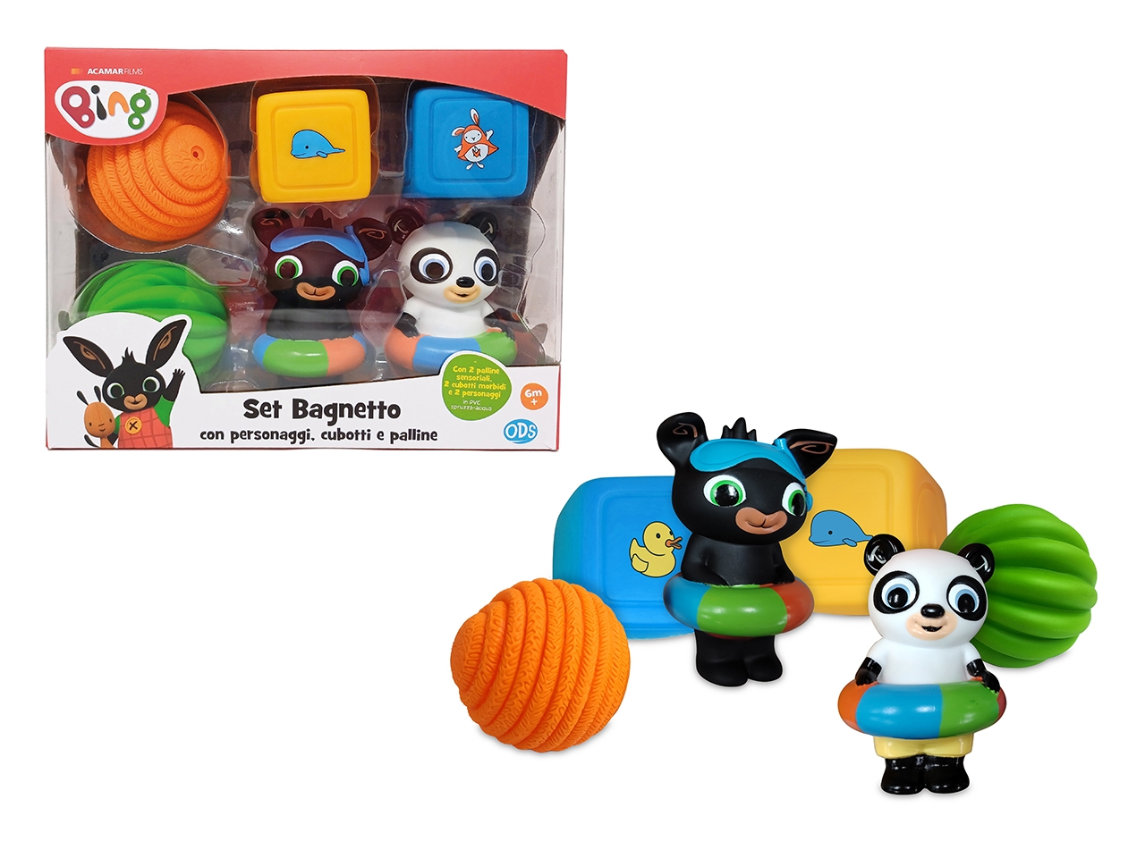 BING SET BAGNETTO C/PERSONAGGI CUBO PALLINE 48431