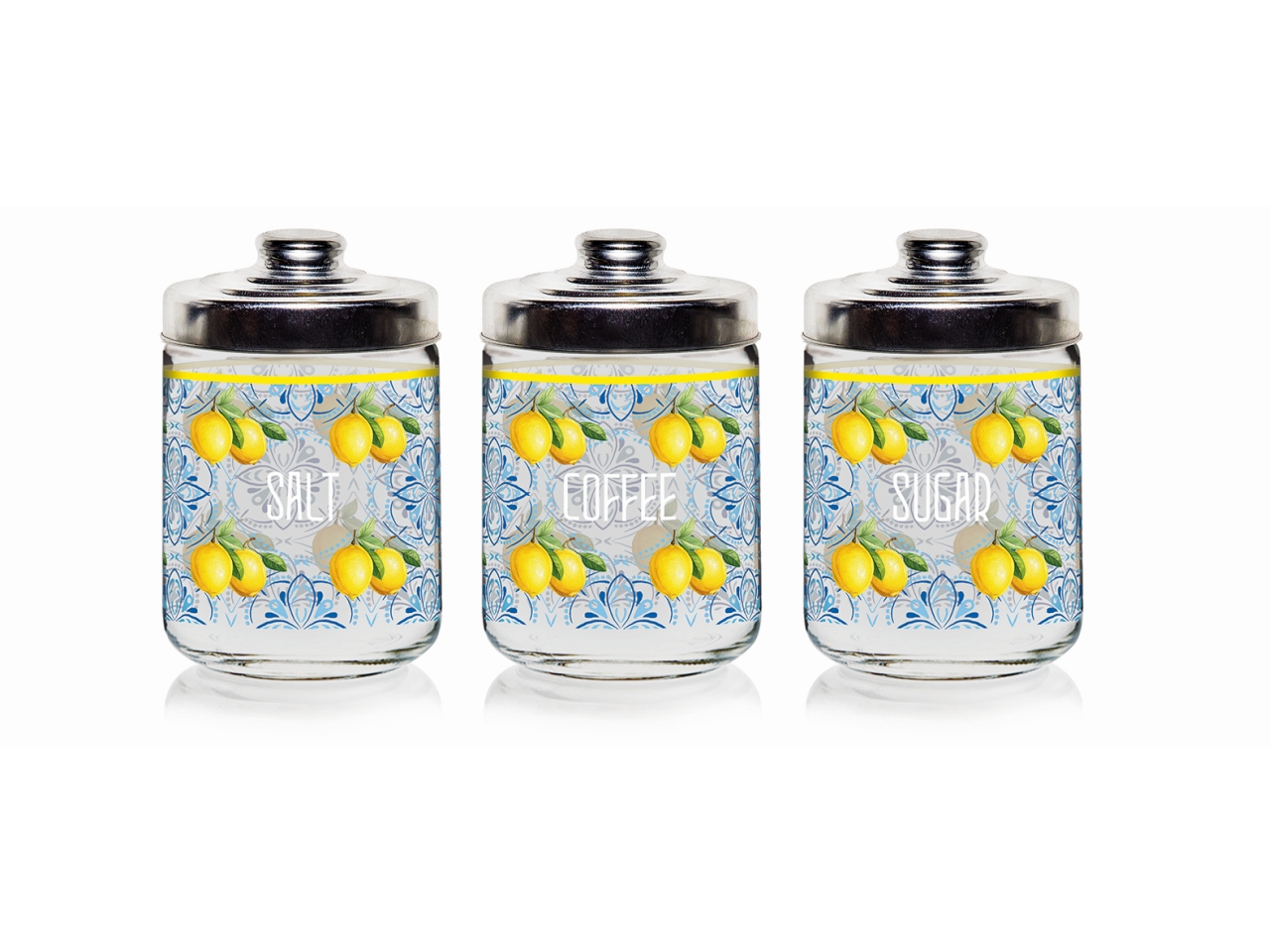 SUNNY LEMON 3 BARATTOLI 800ML VETRO ASS. M107551 SUNNY LEMON 3 BARATTOLI 800ML VETRO ASS. M107551