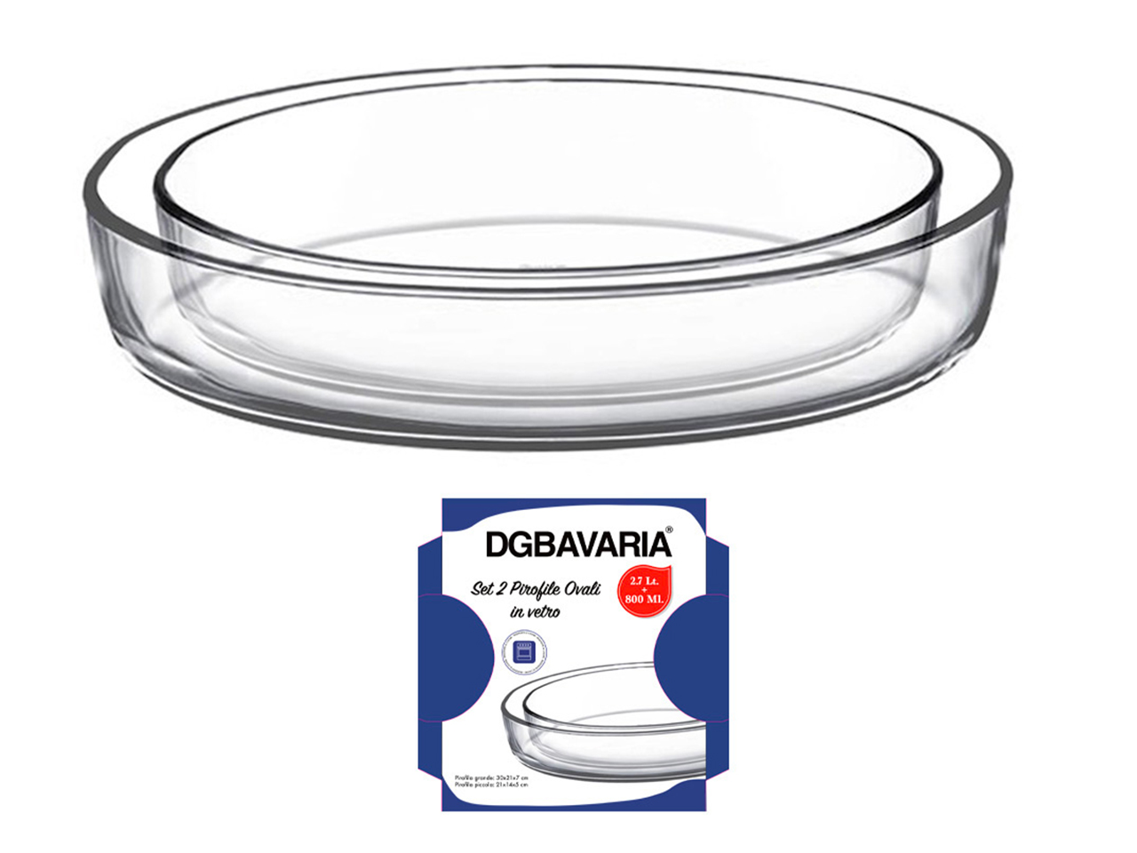 PIROFILA OVALE 2,4LT SET DA 2 PIROFILE 357032