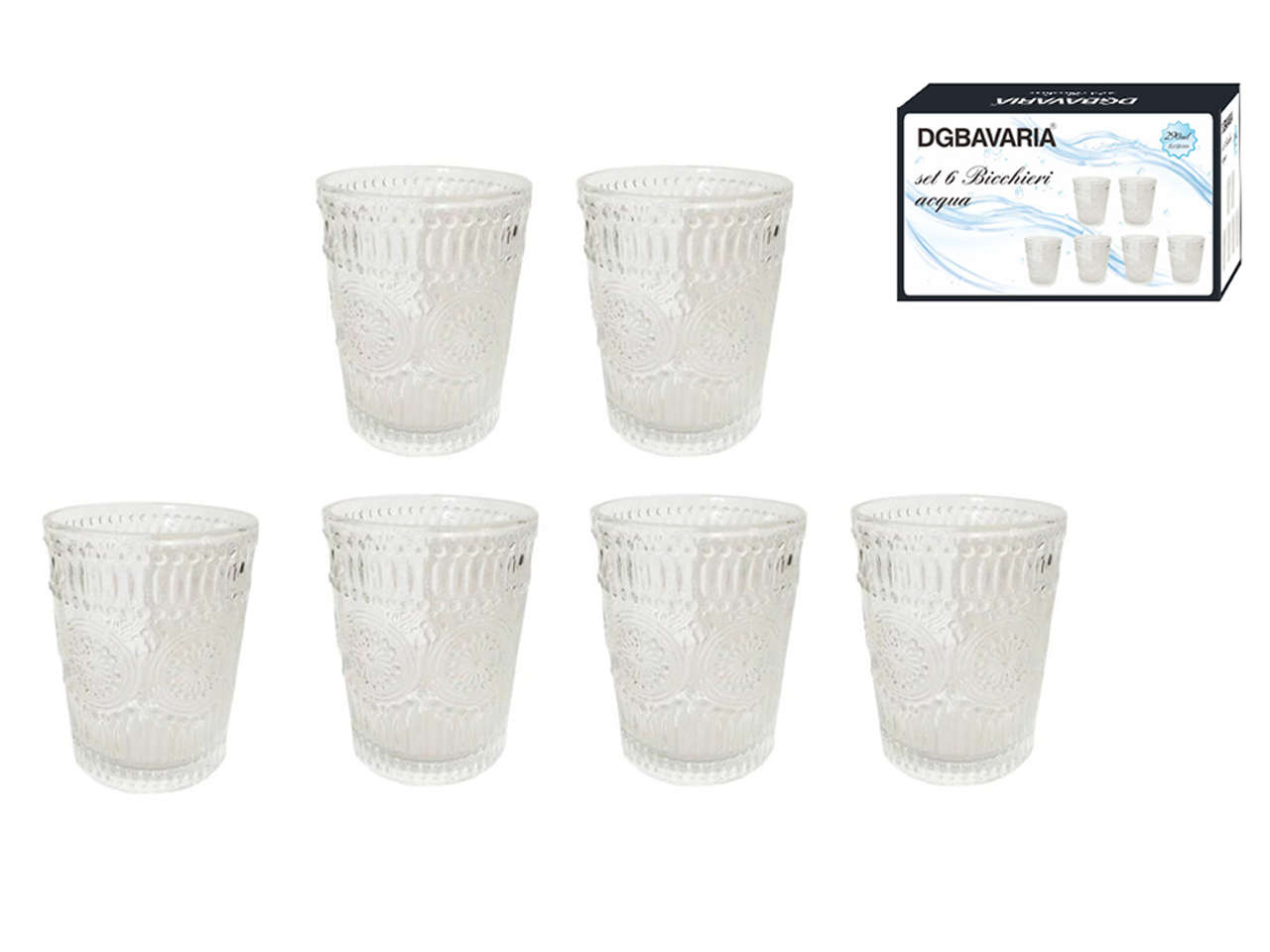 BICCHIERI TRASPARENTI SET DA 6 BICCHIERI 572005
