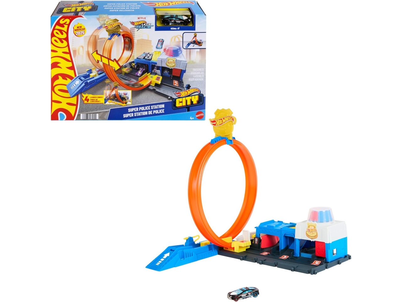 HOT WHEELS CITY SUPER STAZ POLIZIA JBM71-0 HOT WHEELS CITY SUPER STAZ POLIZIA JBM71-0