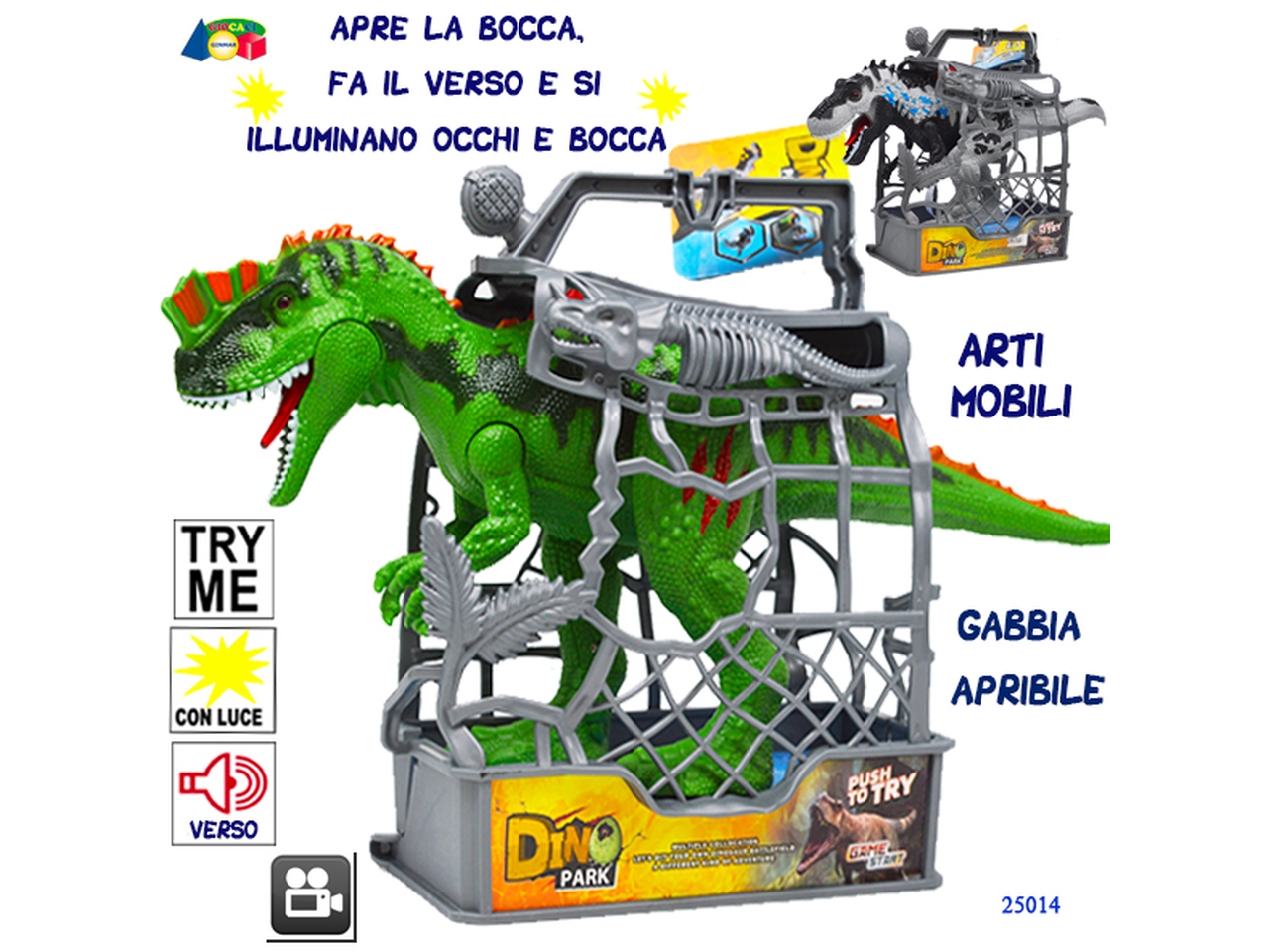 T-REX IN GABBIA LUCI SUONO ARTI MOBILI TRYME 25014 T-REX IN GABBIA LUCI SUONO ARTI MOBILI TRYME 25014