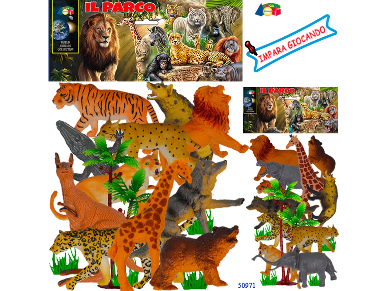 ZOO CON ANIMALI SELVATICI IL PARCO ASSORTITI 50971 ZOO CON ANIMALI SELVATICI IL PARCO ASSORTITI 50971