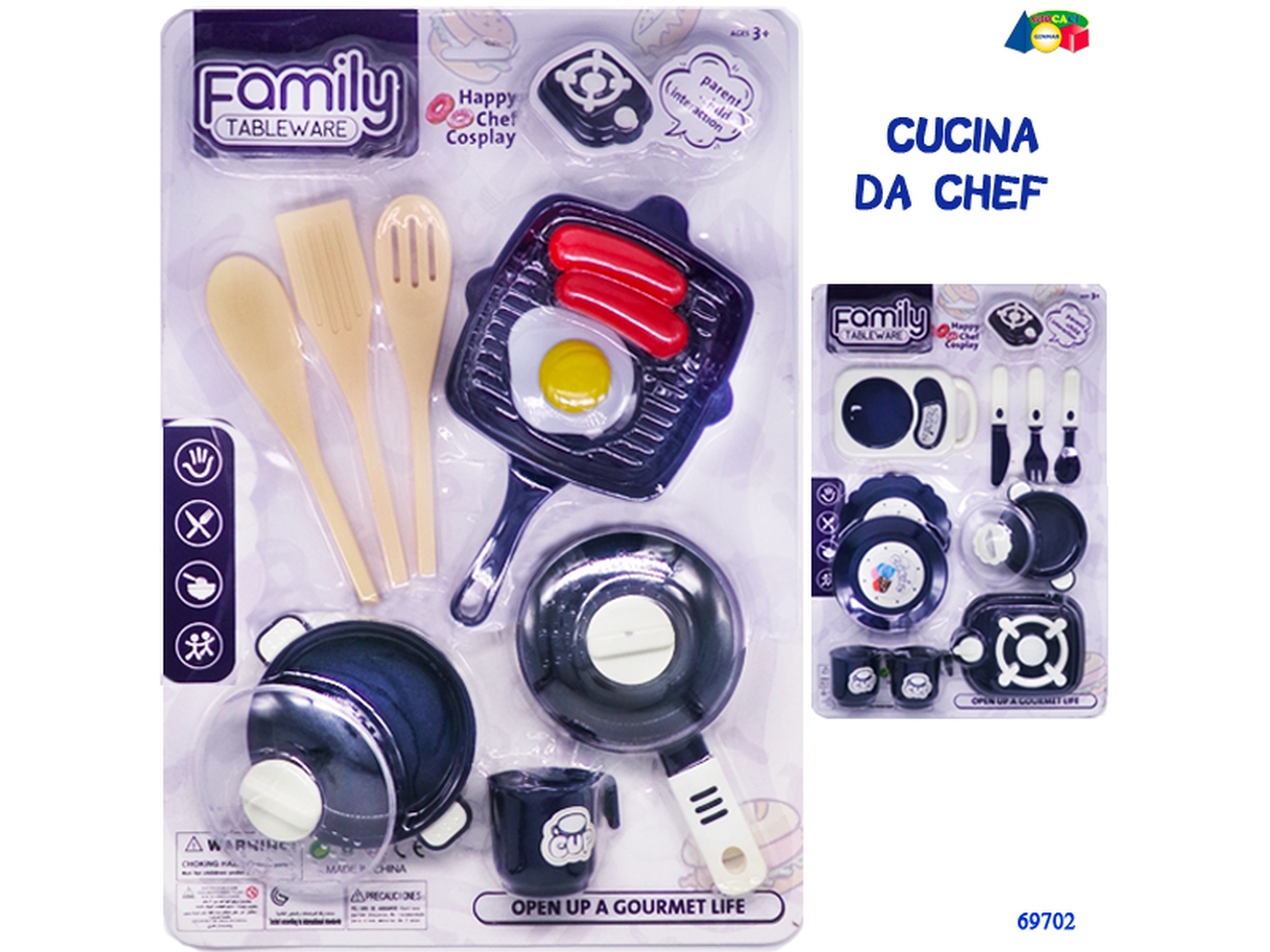 SET CUCINA PROFESSIONALE CON PENTOLE ASS. 69702 SET CUCINA PROFESSIONALE CON PENTOLE ASS. 69702
