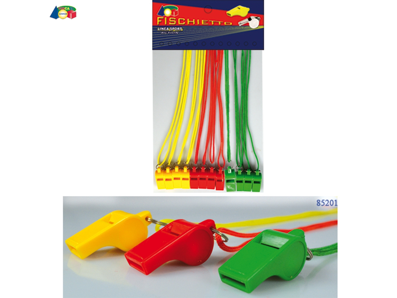 FISCHIETTO IN PLASTICA CON COLLANA 85201