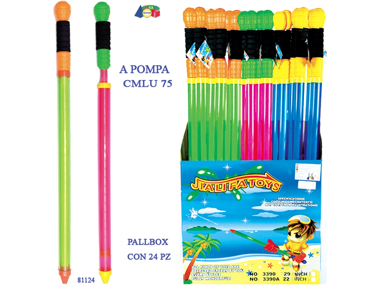 POMPETTA AD ACQUA COLORI FLUO 81124