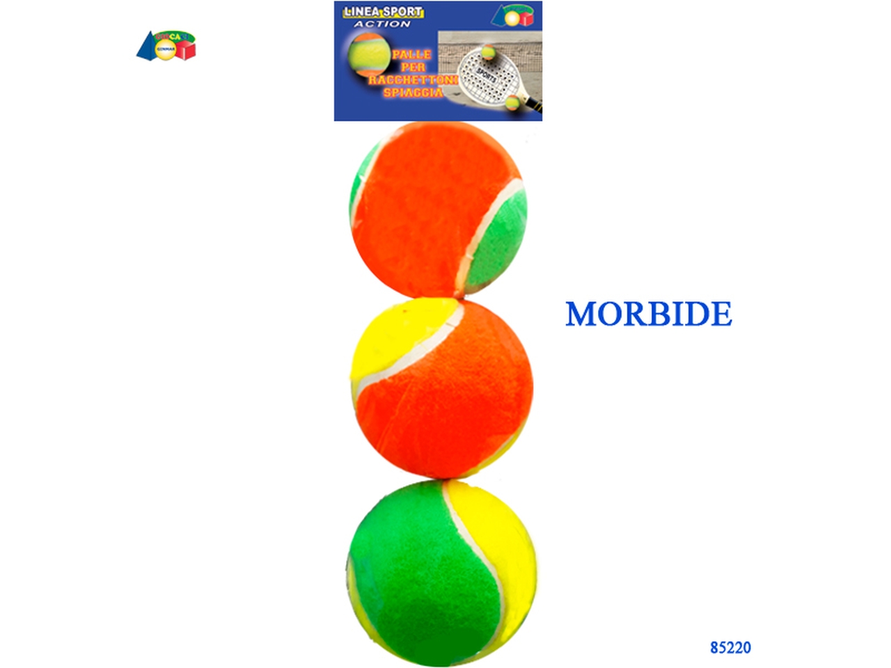 PALLE MORBIDE P/RACCHETTE SPIAGGIA 3PZ ASS. 85220
