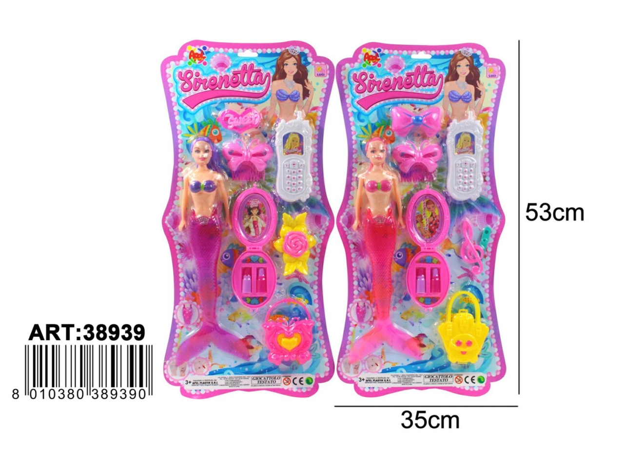 SIRENETTA C/LUCE E ACCESORI BEAUTY 38939