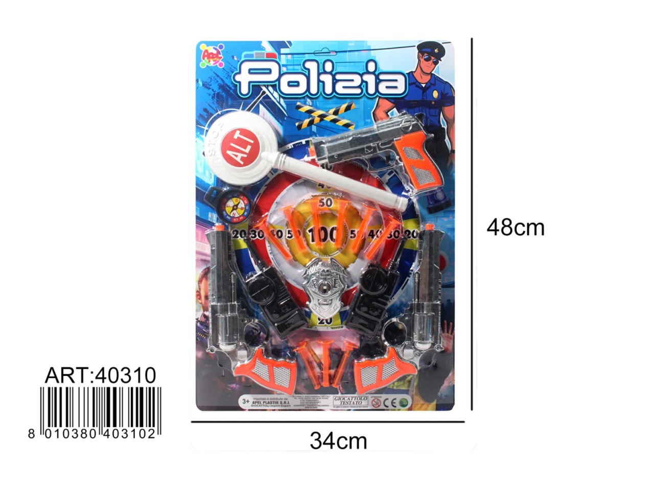 PISTOLE POLIZIA C/ACCESSORI 40310