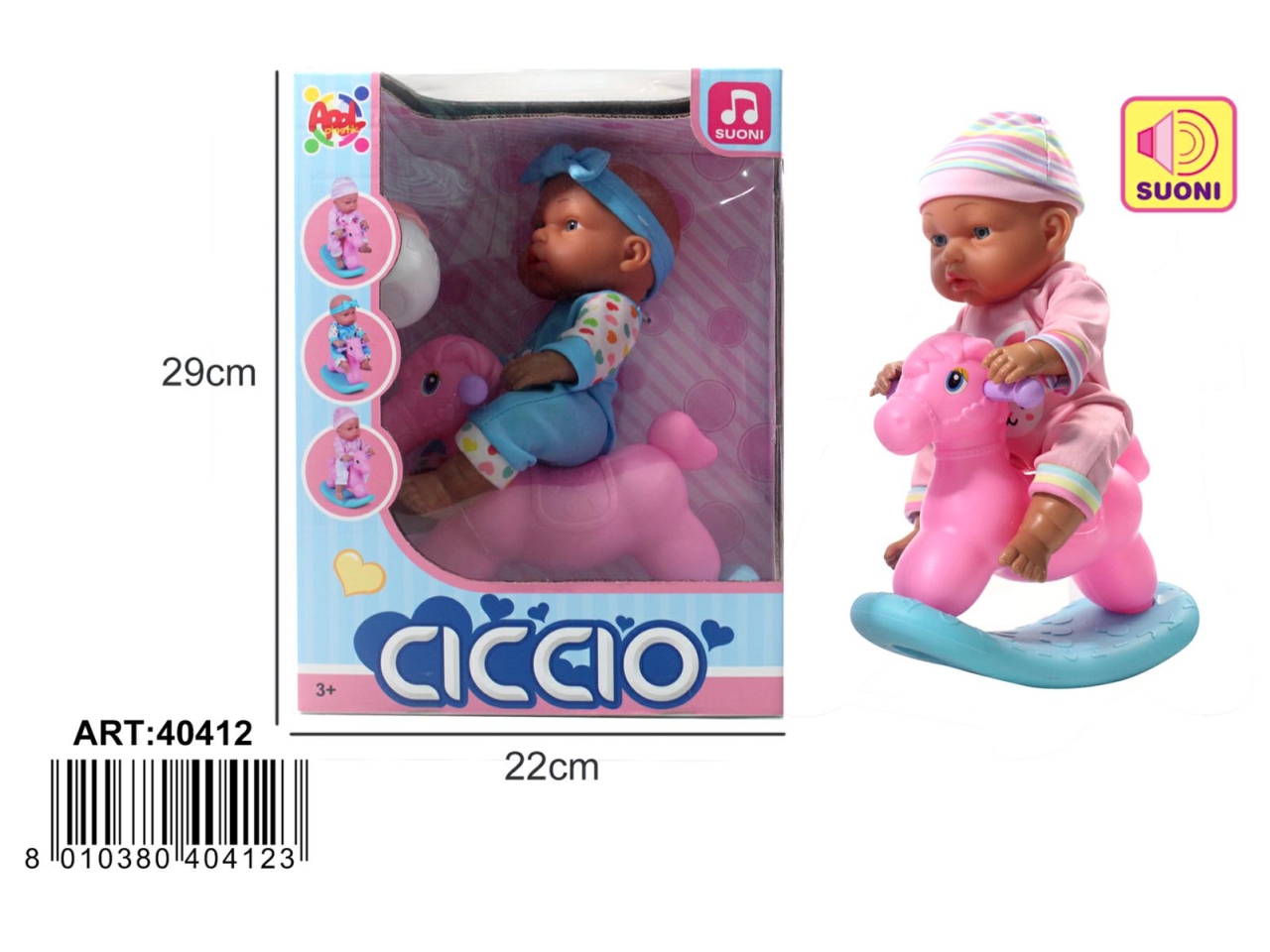 CICCIO BAMBOLOTTO C/VOCE SU CAVALLO A DONDOLO40412