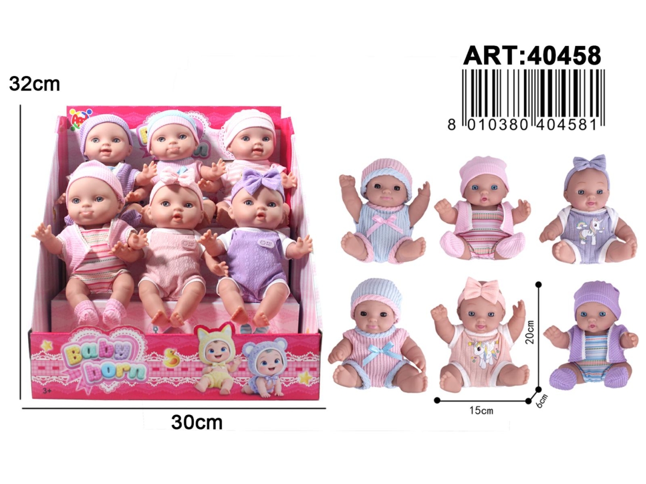 BAMBOLOTTO BABY 6ASS. 40458