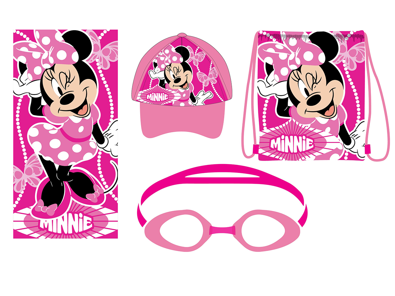 MINNIE SACCA+CAP.+TELO+OCCHIALIN. MINNIEMIX 3